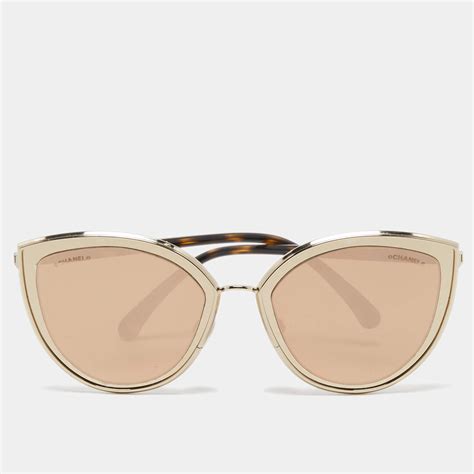 chanel cat-eye sunglasses|Chanel sunglasses with clear sides.